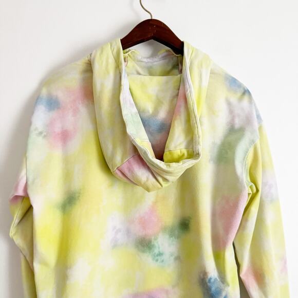 ALICE + OLIVIA Niki Tie Dye Funnel Neck Cropped Hoodie Small S - Picture 7 of 9